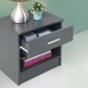 image 3 of Rio Costa Bedside with 1 Drawer Grey
