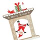 image 2 of Something Different Falling Santa Wooden Christmas Ornament - Grey/Red/Green - 17cm x 13.5cm