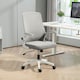 image 2 of HOMCOM Mesh Desk Chair with Tilt Function, Lumbar Support Grey