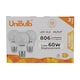 image 1 of UniBulb LED GLS E27 806lm 7.3W 2700K (Warm White) Light Bulb - Pack of 3 | White | Warm White | 3
