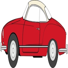 Oxford Diecast Volkswagen Karmann Ghia Henna Red/Pearl White