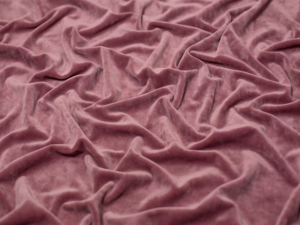 Minerva Core Range Pink Polyester Velour Stretch Knit Fabric for Dressmaking, 150cm / 59" Wide - per metre