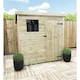 image 1 of 5 x 4 Garden Shed Pressure Treated T&G PENT Wooden Garden Shed - 1 Window + Single Door (5' x 4' / 5ft x 4ft) (5x4)