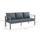 image 4 of Outsunny 3-Seater Aluminium Garden Bench w/ Cushions, Backrest & Armrest, Grey