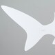 image 2 of ValueLights Shark White Ceiling Pendant Shade and B22 GLS LED 6W Warm White 3000K Bulb White