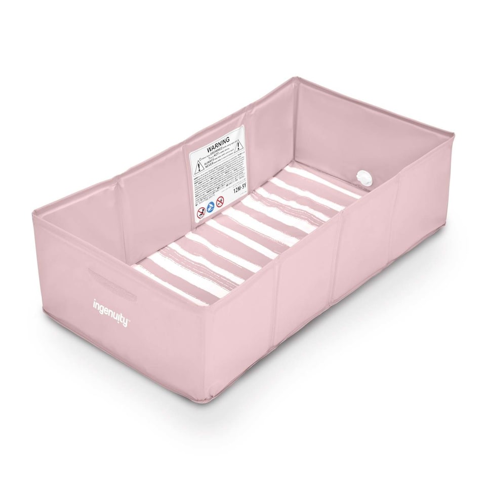 image 1 of Ingenuity Tuckaway Toddler Tub Pink Suitable From 12 Months to 5 Years