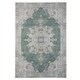 image 1 of KUKOON Green Vintage Medallion Non Slip Washable Low Pile Rug 240cm x 330cm