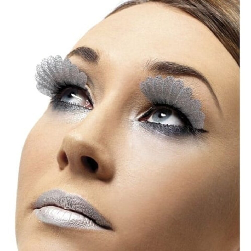 Silver Feather False Eyelashes