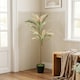 image 2 of HOMCOM 90 cm Artificial Cordyline Tree in Moss Effect Pot, Yellow