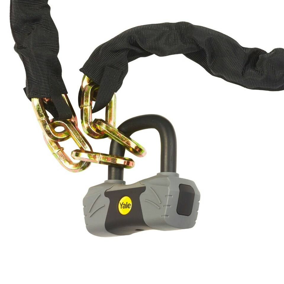 image 1 of YALE MAXIMUM SECURITY CHAIN & LOCK 1100MM SS GOLD