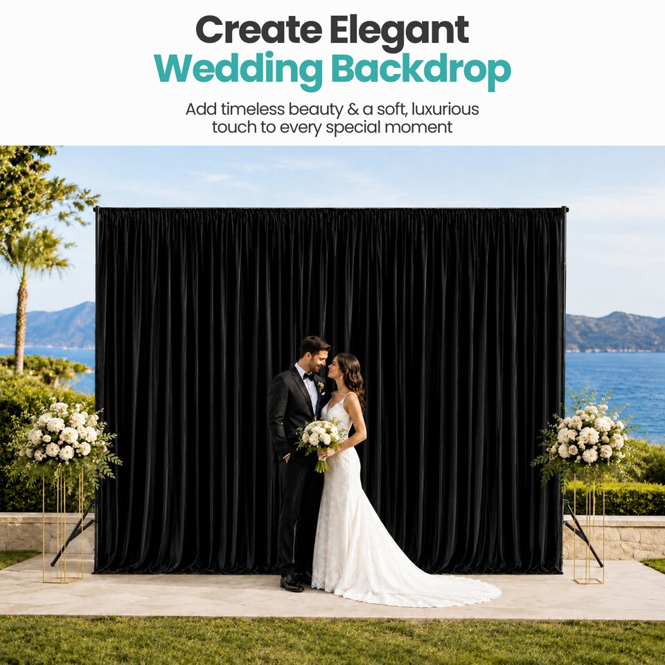 image 1 of 3x3M Velvet Photography Background, 190GSM Polyester Washable Backdrop