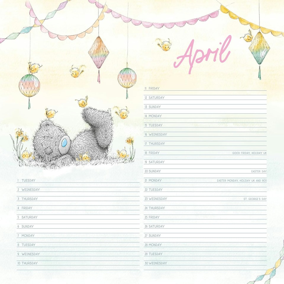 image 1 of Me to You Tatty Teddy 2025 Square Wiro Calendar