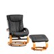image 1 of Modena Swivel Recliner with Massage and Heat Black