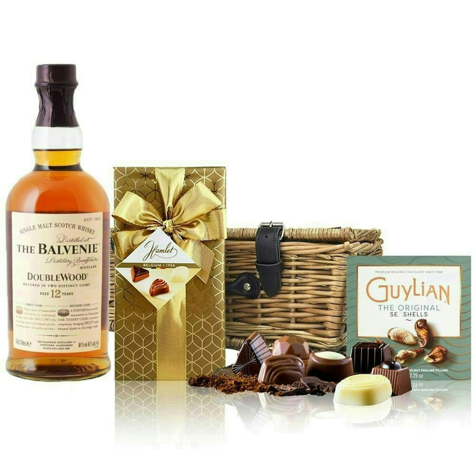 Balvenie 12 Year Old DoubleWood Whisky and Chocolates Hamper 70cl 40 abv