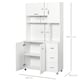 image 7 of HOMCOM Freestanding Kitchen Cupboard Storage Unit  Drawers Handles Shelf