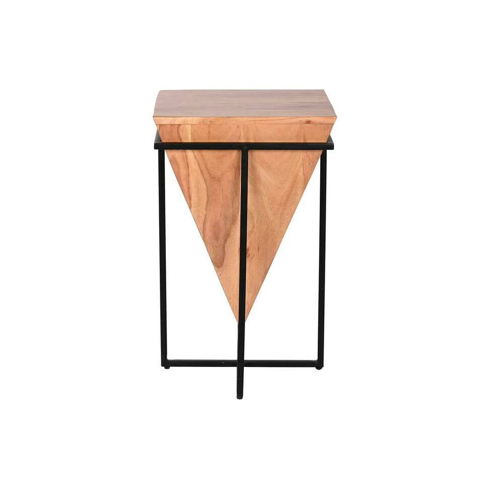 image 1 of Small Side Table Home ESPRIT Brown Black Metal Acacia 41 x 41 x 67 cm