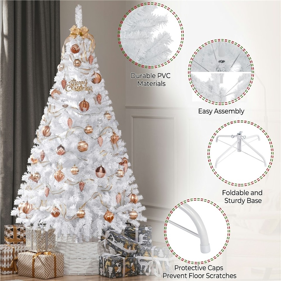 image 1 of Yaheetech 182cm Realistic Artificial Fir Christmas Tree