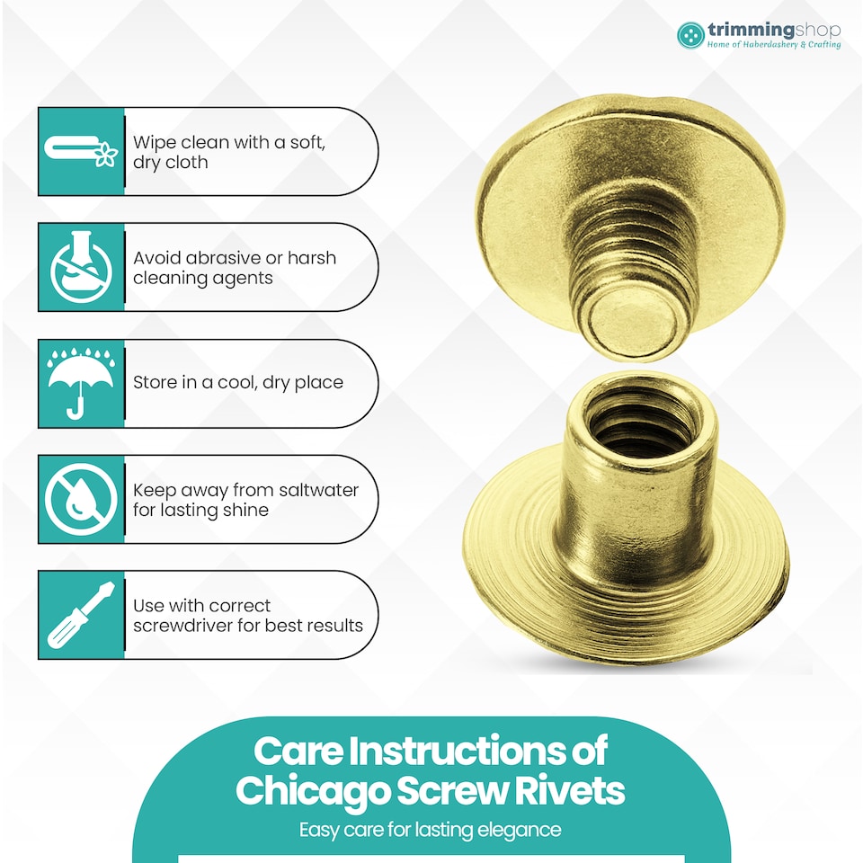 image 1 of 9x13MM Chicago Screw Rivets Flat Head for DIY Planner- 10 Pcs