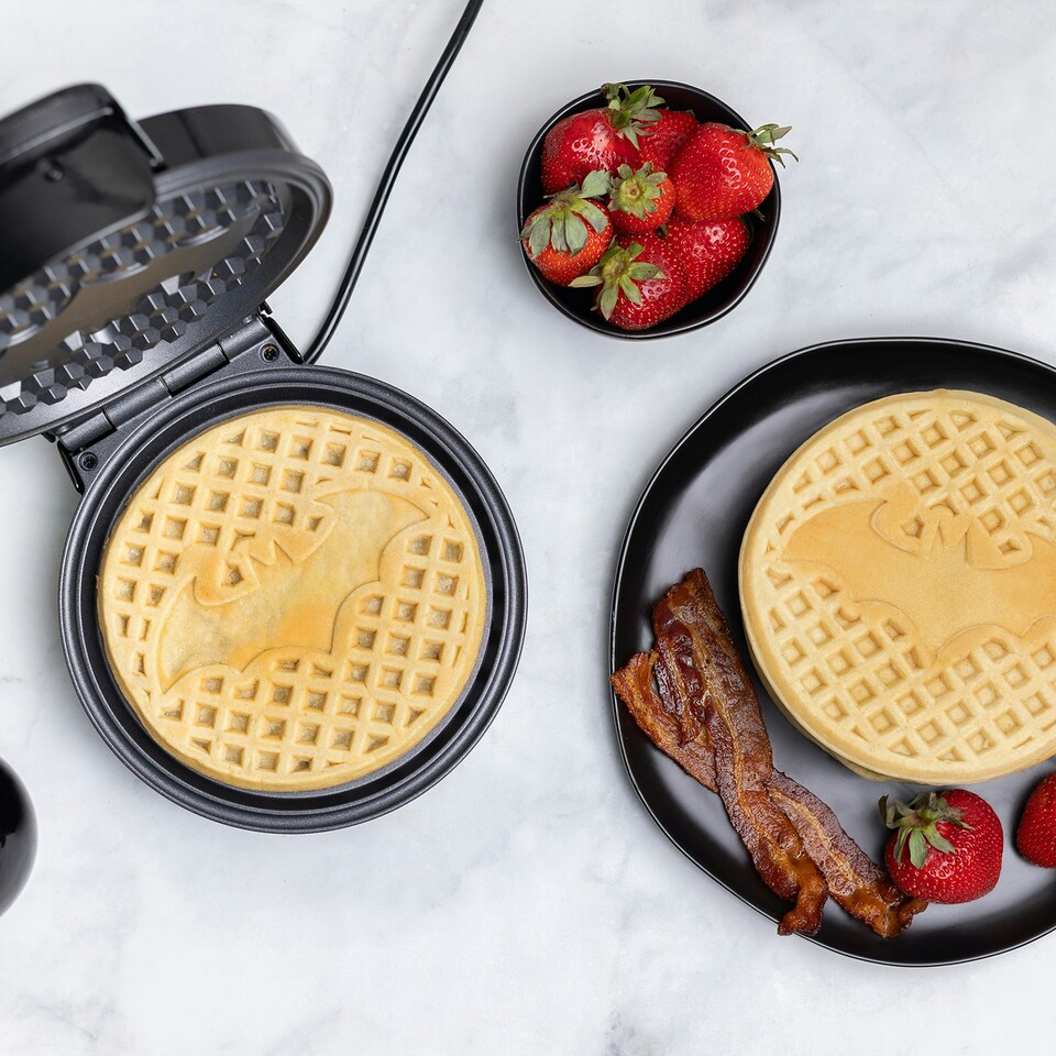 image 1 of Uncanny Brands DC Comics Batman Game Over Waffle Maker