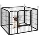 image 1 of Pawhut Metal Pet Playpen Dog Kennel w/Door Latches In/Outdoor Use 82Lx82Wx60Hcm