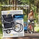 image 6 of HOMCOM 2 Seat Bike Trailer with 5 Point Harness, for 18+ Months, Blue