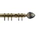 image 1 of 35mm Fixed Length Metal Curtain Pole Set Antique Brass Acorn Finial 290cm | Bronze | Bronze