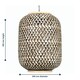 image 6 of First Choice Lighting Set of 2 Tonia Mixed Bamboo Weaved Pendant Lightshades Brown