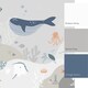 image 3 of Under The Sea Full Wall Mural in Neutrals | Cream | Blue, Neutral | Extra Large (350cm x 240cm)