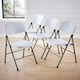 image 3 of Folding Chair Set Camping Party Picnic BBQ Garden Indoor Outdoor Chair Set White