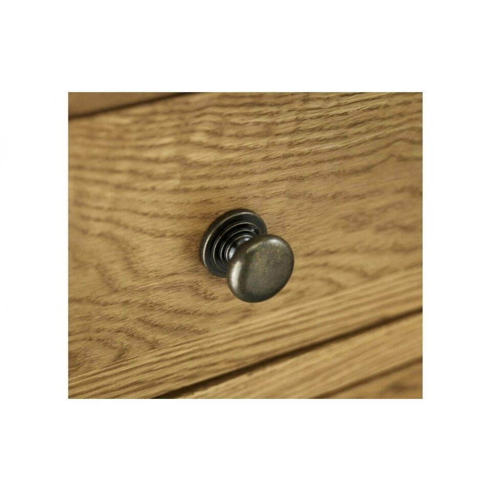 image 1 of Classic Oak Single Pedestal Dressing Table with Dressing Stool