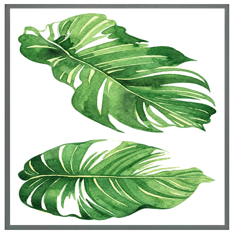 image 1 of Twin botanical leaves (Picture Frame) Brown | Oak | M