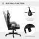 image 4 of Vinsetto Racing Gaming Chair w/ Lumbar Support, Swivel Wheels, Black Grey