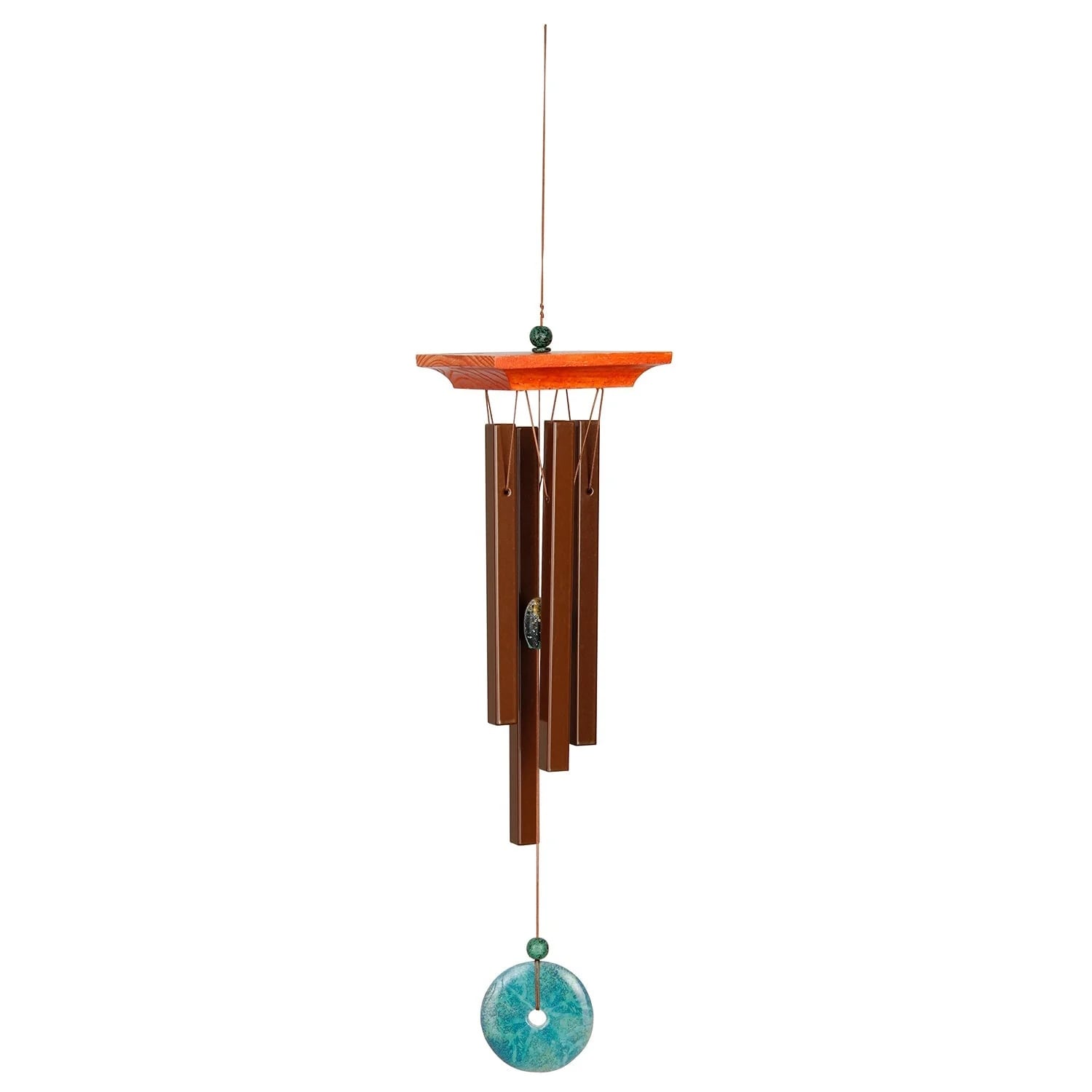 Woodstock Chimes Turquoise Stone Outdoor Wind Chime