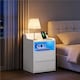 image 3 of Yaheetech Set of 2 Bedside Tables with 2 Storage Drawers and Open Compartment-White