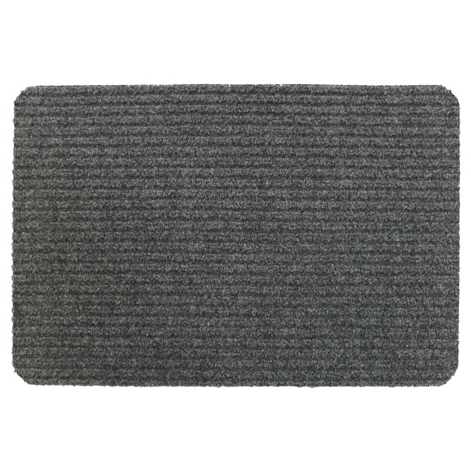 Groundsman Basic Ribbed Door Mat | Grey | Light Grey | 50cm x 80cm | 1