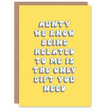 Related Only Gift You Need Cheeky Woman Aunty Funny Birthday Card