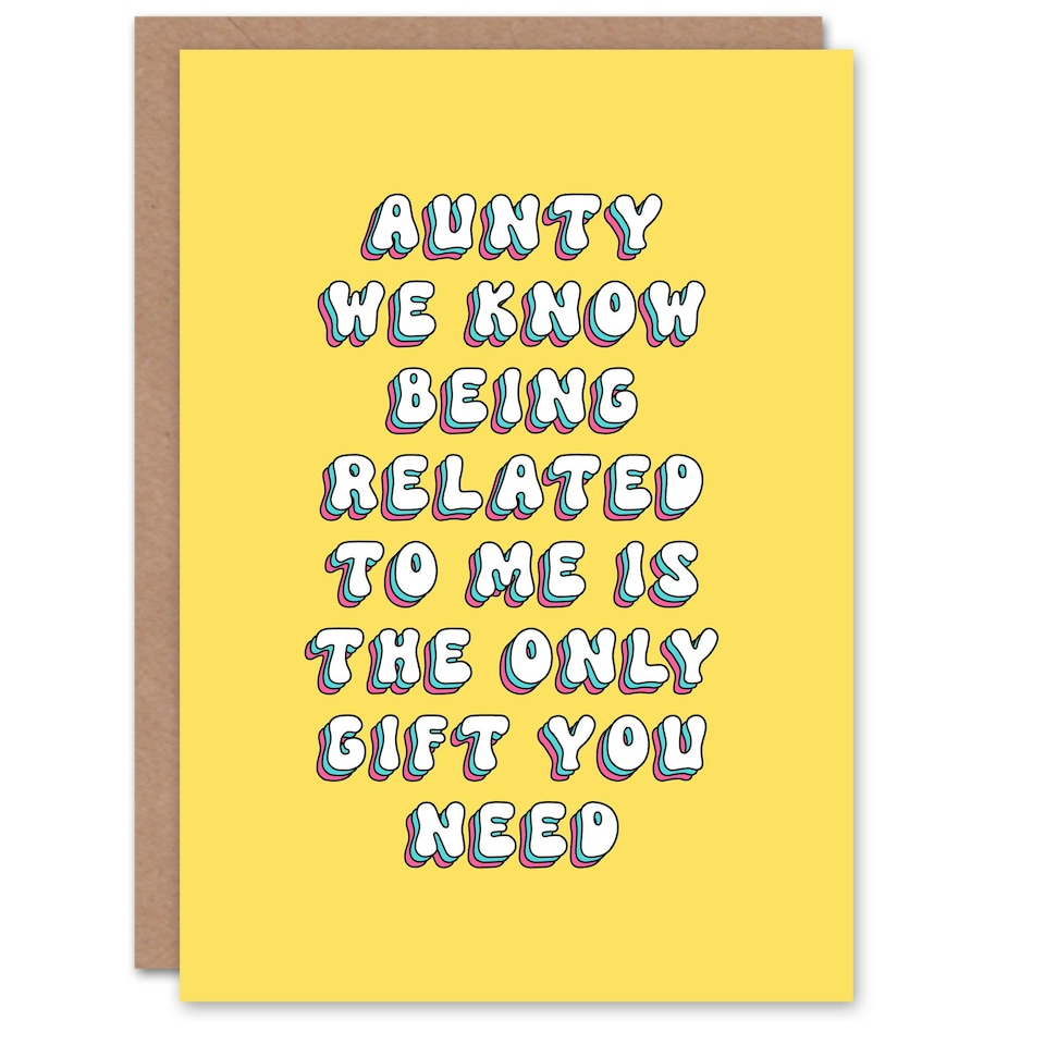 image 1 of Related Only Gift You Need Cheeky Woman Aunty Funny Birthday Card