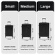 image 3 of Alivio 3-Piece Lightweight Expandable Hard Shell ABS Suitcase with Spinner Wheels
