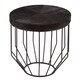 image 3 of Kensington Townhouse Hair On Hide Top Round Side Table Black