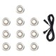 image 4 of ValueLights Decking Lights 10 Pack Silver Outdoor Decking Light Extension Warm White 40mm