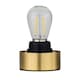 image 2 of Betchley - Battery Operated Satin Brass Lamp with Clear Glass Bronze | Clear