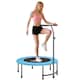 image 1 of HOMCOM Mini Trampoline, Rebounder Jumper with Adjustable Handle, Blue