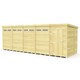 image 1 of 20 x 6 Feet Pent Security Shed - Single Door - Wood - L178 x W589 x H201 cm Brown