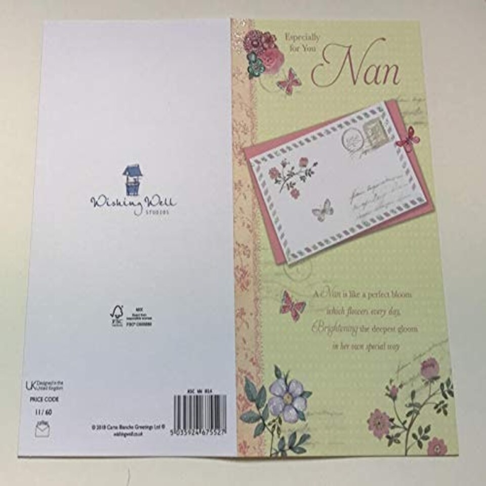 image 1 of Nan Lovely Verse Happy Birthday Traditional Slim Card