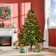 image 8 of HOMCOM 6FT Pre-Lit Christmas Tree Artificial Spruce Tree Holiday Décor Stand