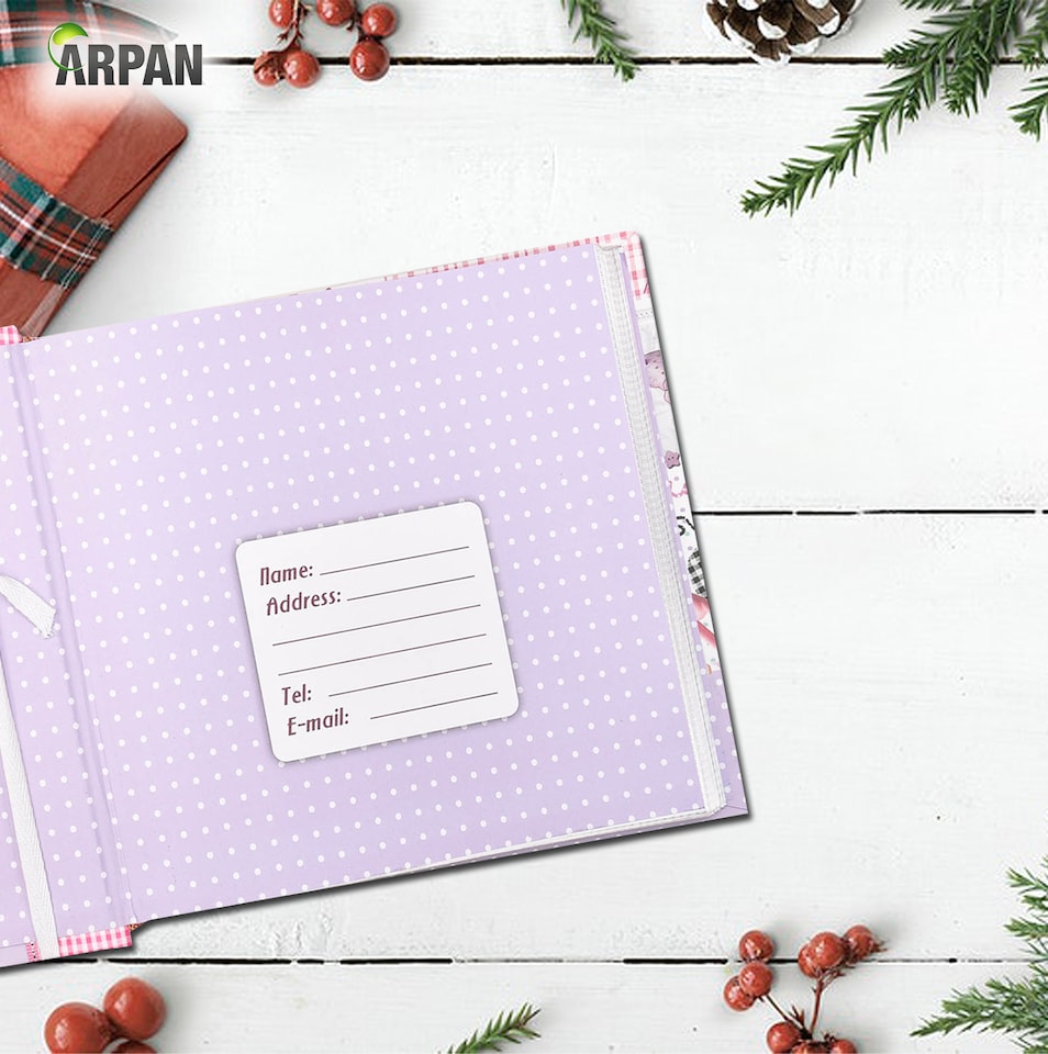 image 1 of ARPAN Baby Photo Album 6x4 for 200 Photos, Pink Baby Girl Memo Slip-In Album with Writing Space, Index Page & CD/DVD Pocket, First Year Memory Book & Milestone Keepsake