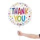 image 2 of Thank You Colourful Confetti Round Foil Helium Balloon 46cm / 18 in White