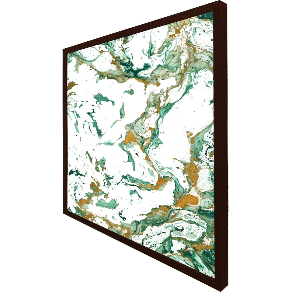 image 1 of Green & golden marble (Picture Frame) White | M