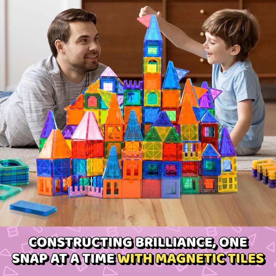 image 1 of Science Kidz 52 Piece Magnetic Tiles Set