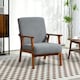 image 2 of HOMCOM Boucle Accent Chair Armchair W/ Wide Seat for Living Room Bedroom, Grey